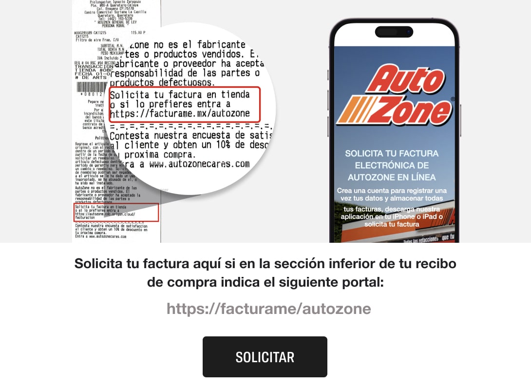 Facturacion Autozone De Mexico S De Rl De Cv