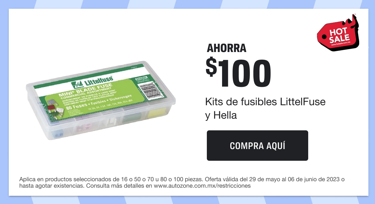 Ahorra $100 en kit de fusibles