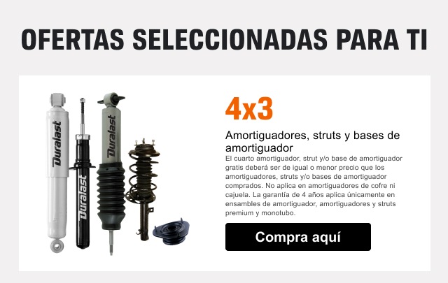 4x3 en amortiguadores y struts