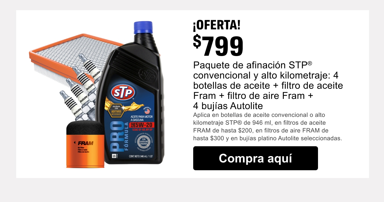 Oferta $899 Paquete de afinación STP