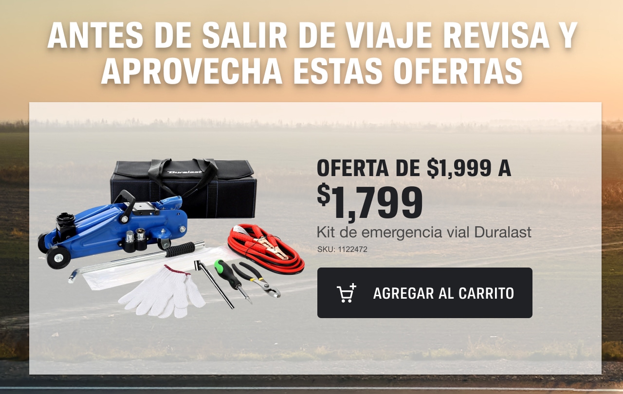 OFERTA DE $1,999 A $1,799 Kit de emergencia vial Duralast