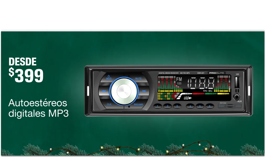 DESDE $399 Autoestéreos digitales mp3