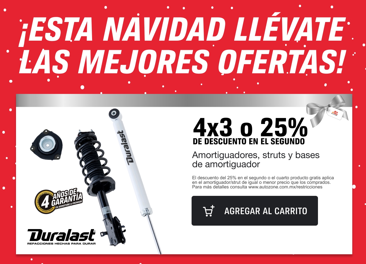 Amortiguadores 4x3 o compra un amortiguador y llévate el segundo al 25% de descuento