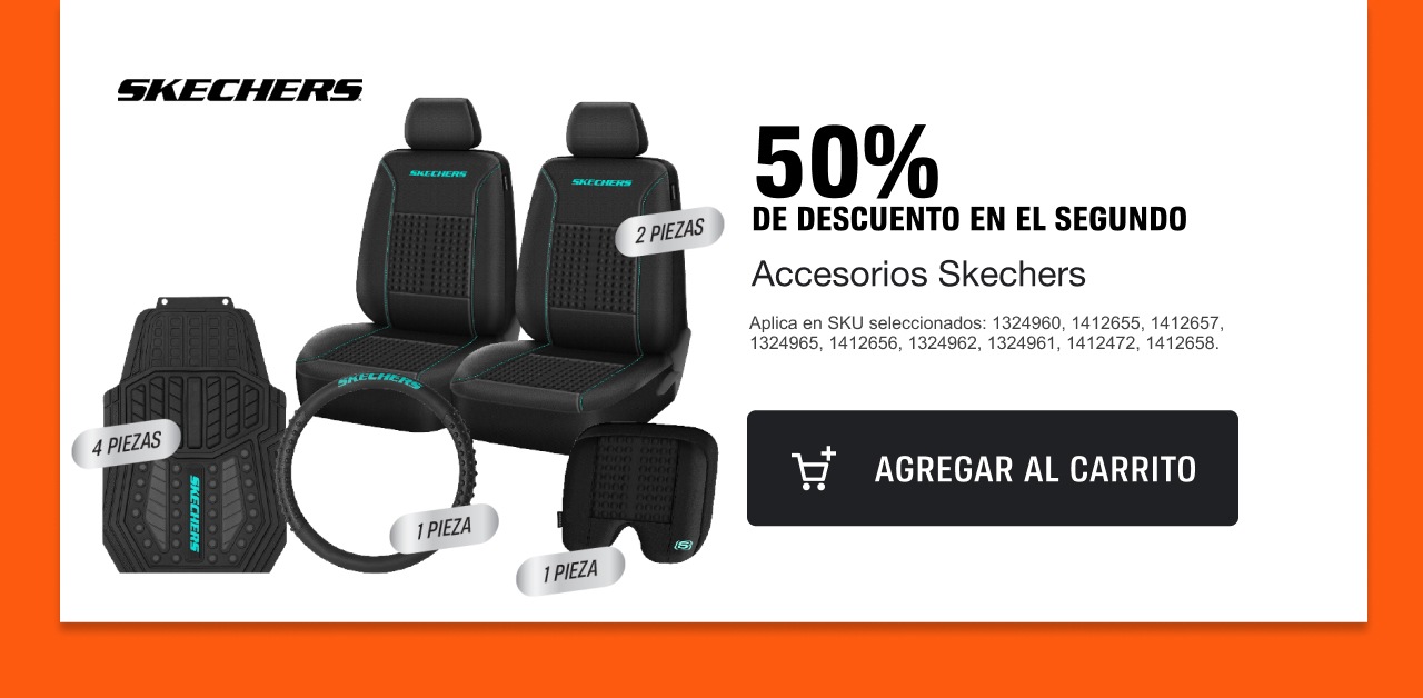 50% de descuento en el segundo accesorio Skechers