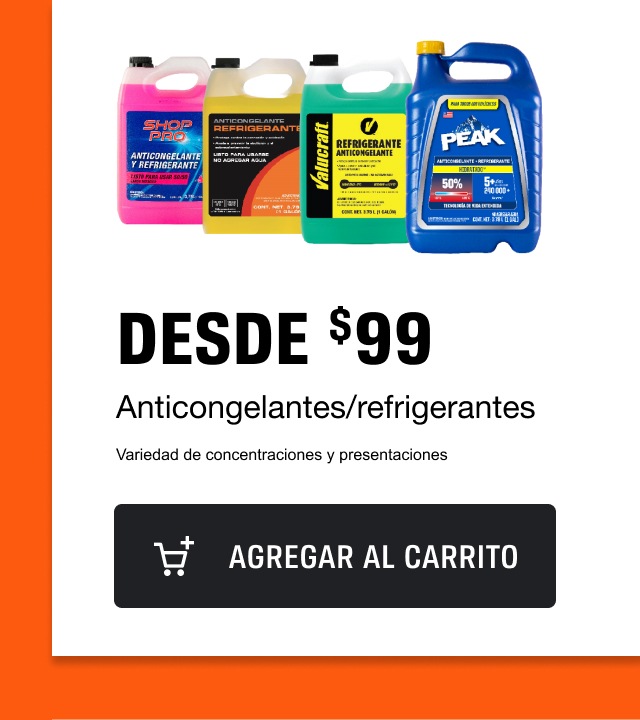 Anticongelante/refrigerante desde $99