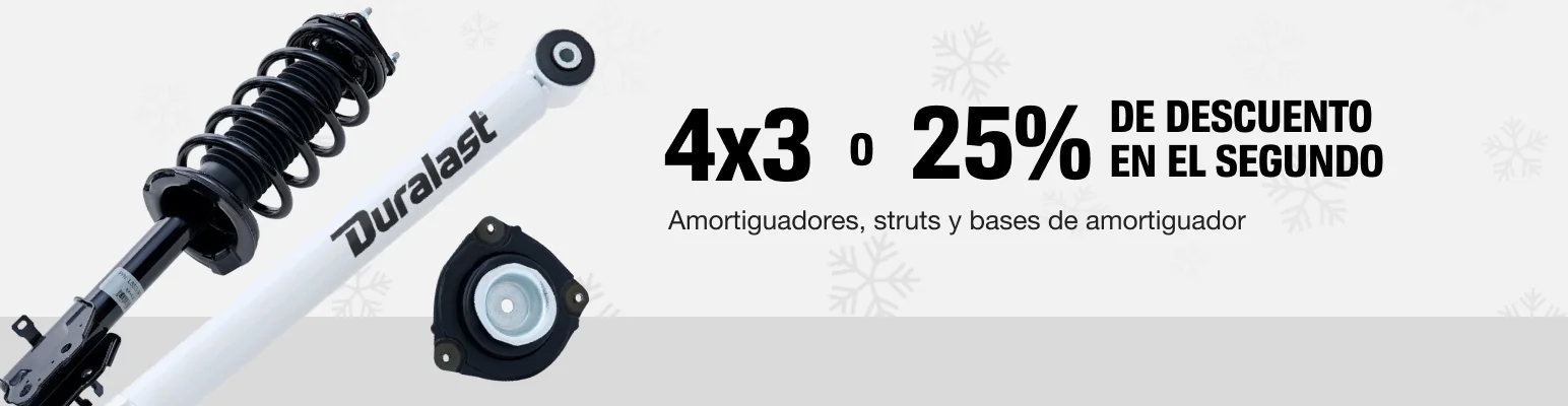4X3 O 25% DE DESCUENTO EN EL SEGUNDO Amortiguadores, struts y bases de amortiguador