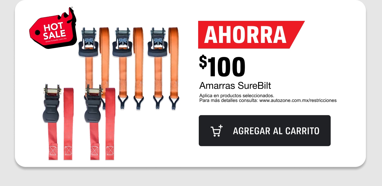 Ahorra $100 en amarras SureBilt.