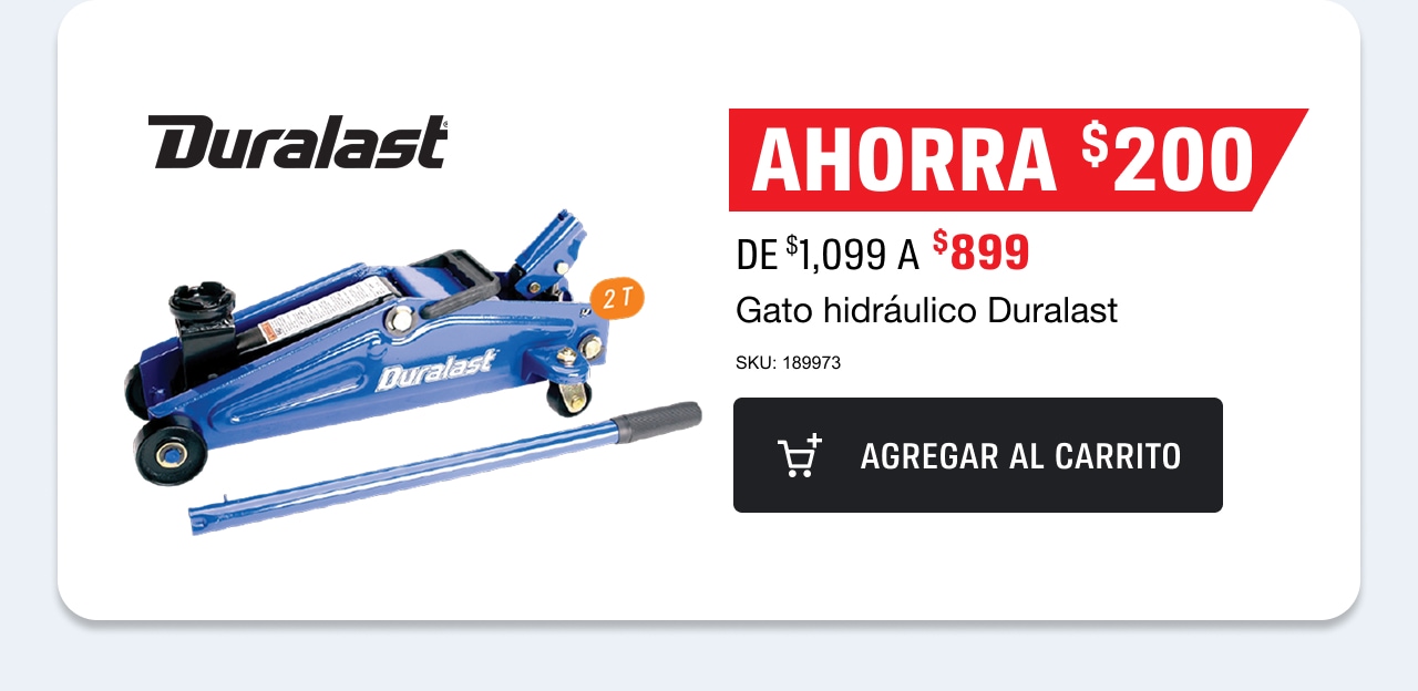 AHORRA $200 DE $1,099 A $899 Gato hidráulico Duralast