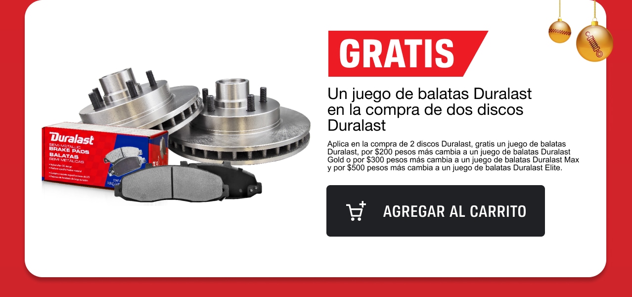 GRATIS. JUEGO DE BALATAS EN LA COMPRA DE DOS DISCOS DURALAST