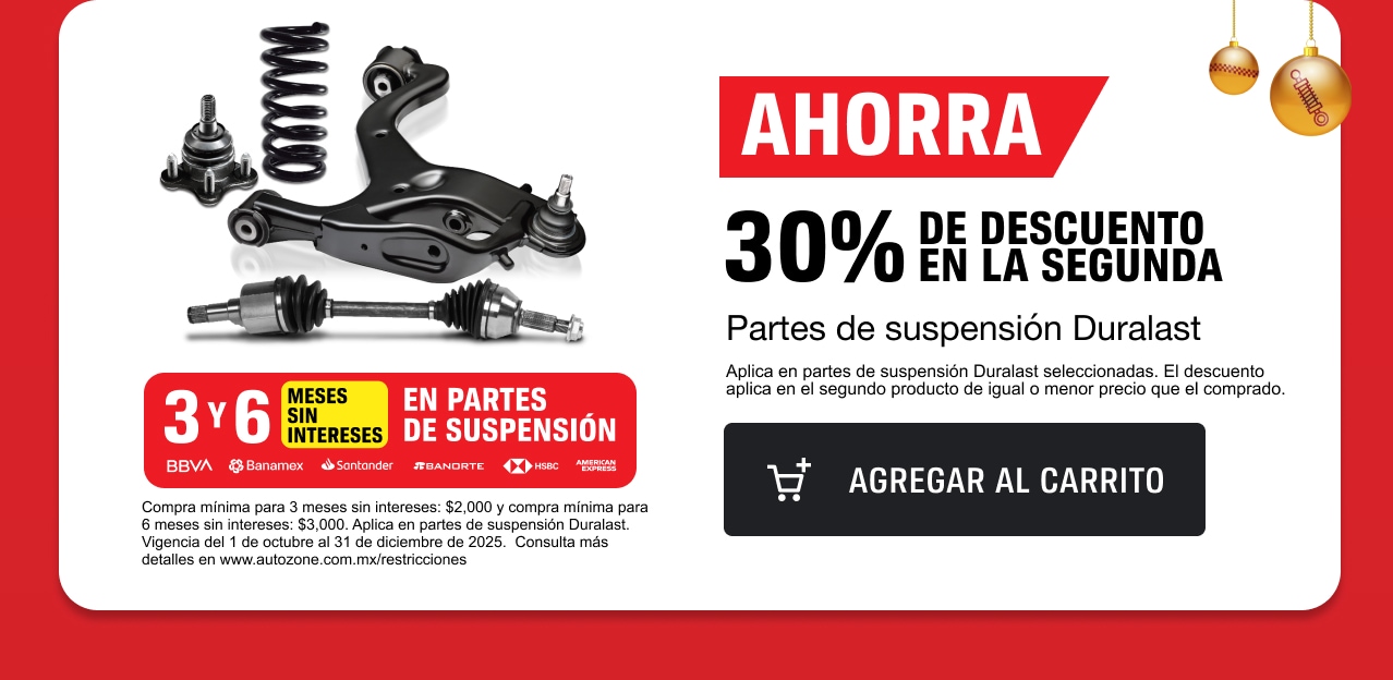 30% DE DESCUENTO EN LA 2DA. PARTES DE SUSPENSIÓN DURALAST​