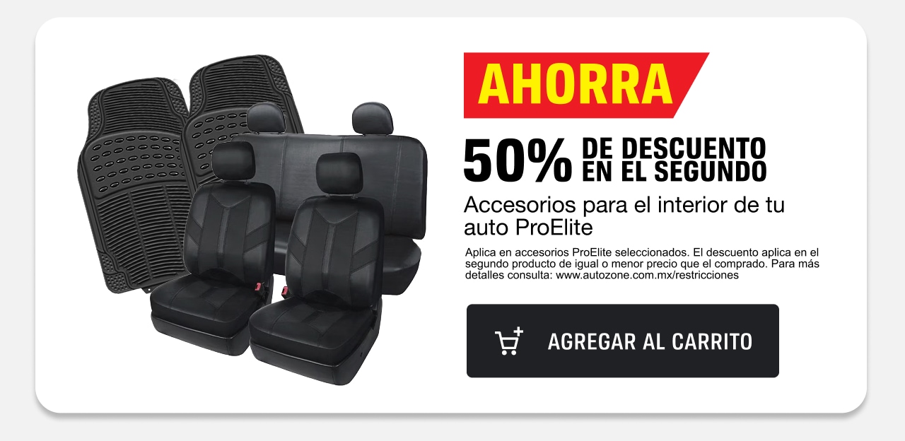 50% de descuento en el segundo. Accesorios para el interior de tu auto ProElite.x