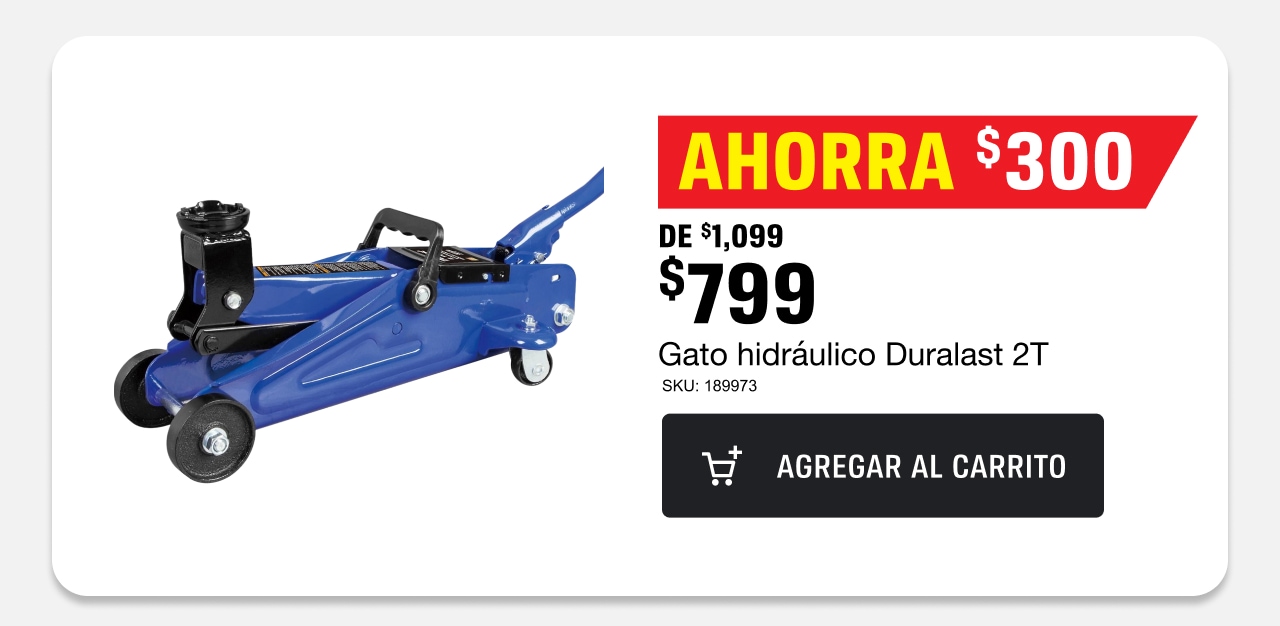 De $1099 a $799 gato hidráulico Duralast 2T