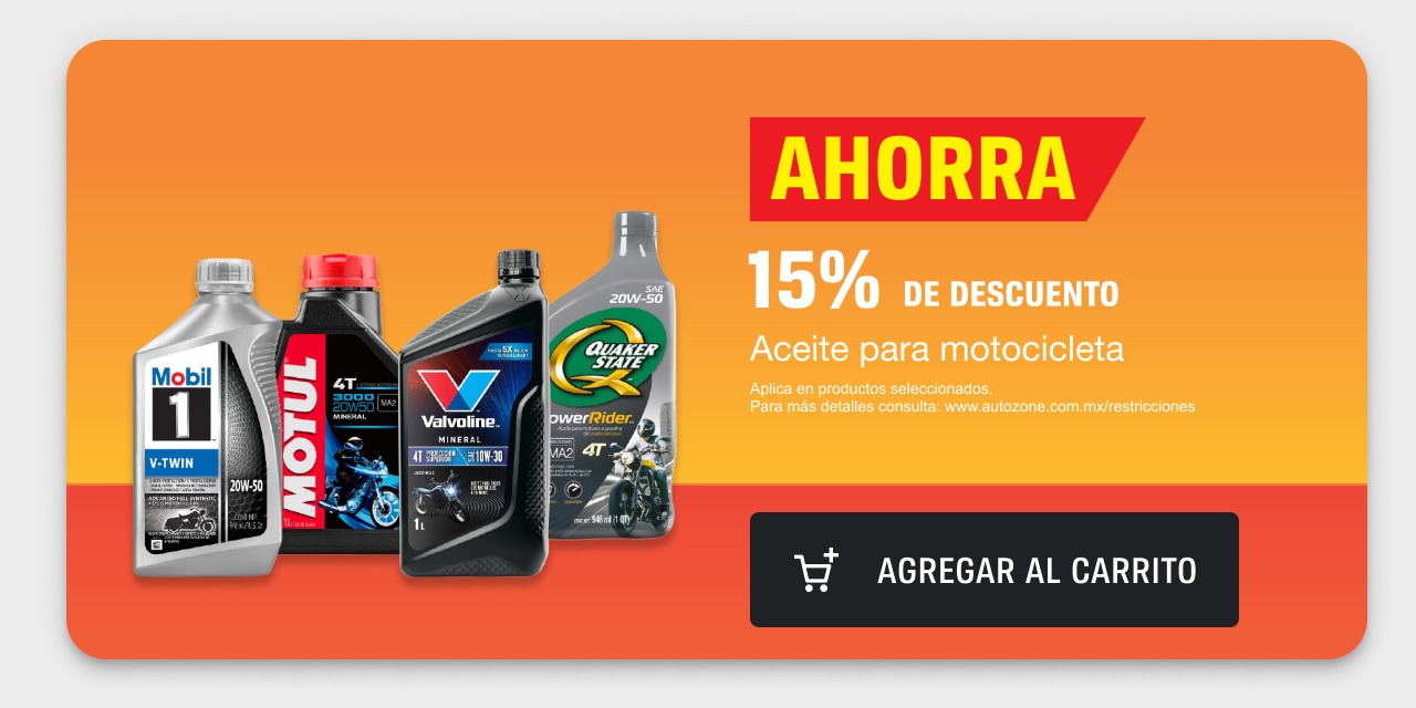 Ahorra 15% de descuento en aceite para motocicleta