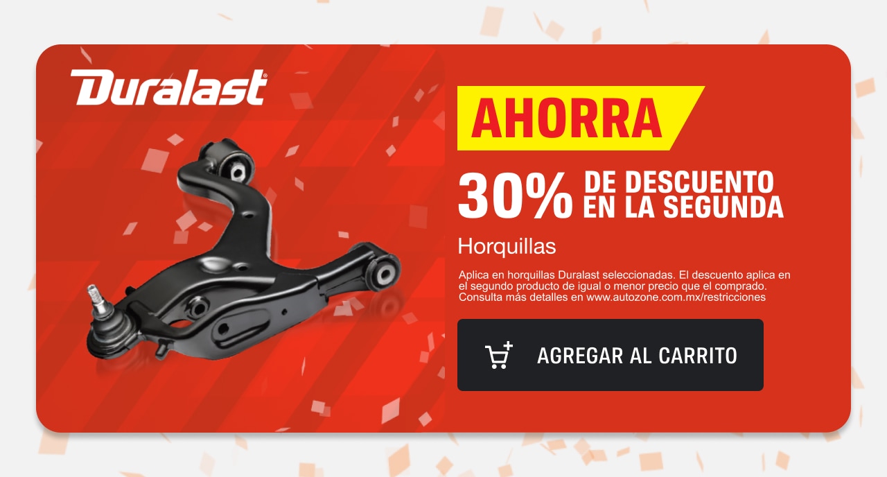 Ahorra 30% de descuento en la segunda horquilla Duralast