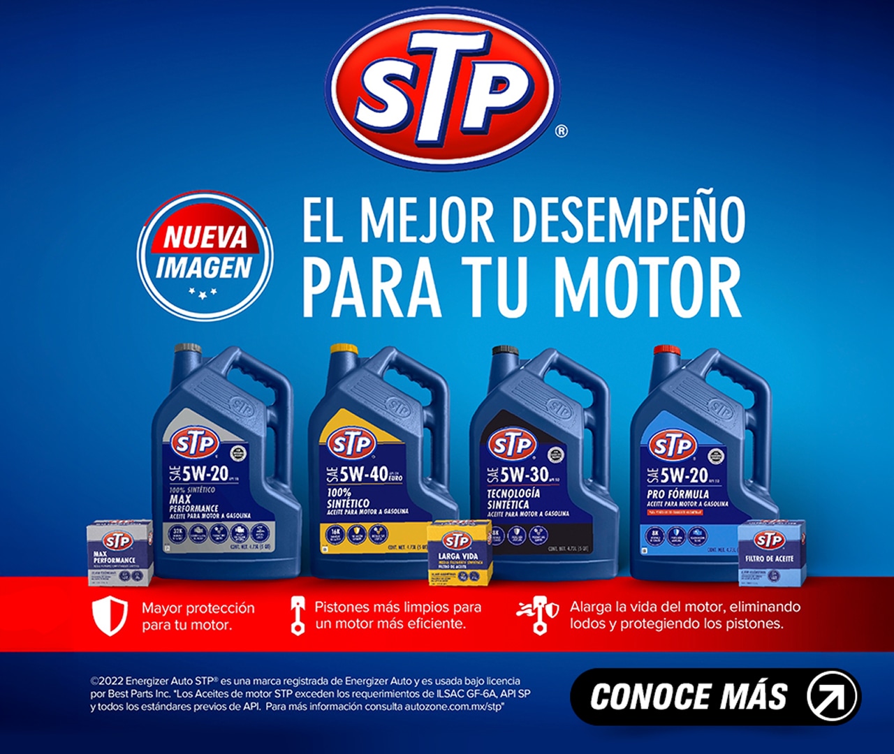 STP Nueva Imagen. El mejor desempeño para tu motor