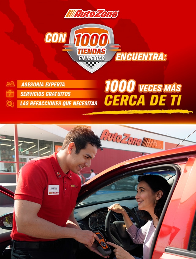 Con 1000 tiendas en México encuentra: asesoría experta, servicios gratuitos, las refacciones que necesitas 1000 veces más cerca de ti.