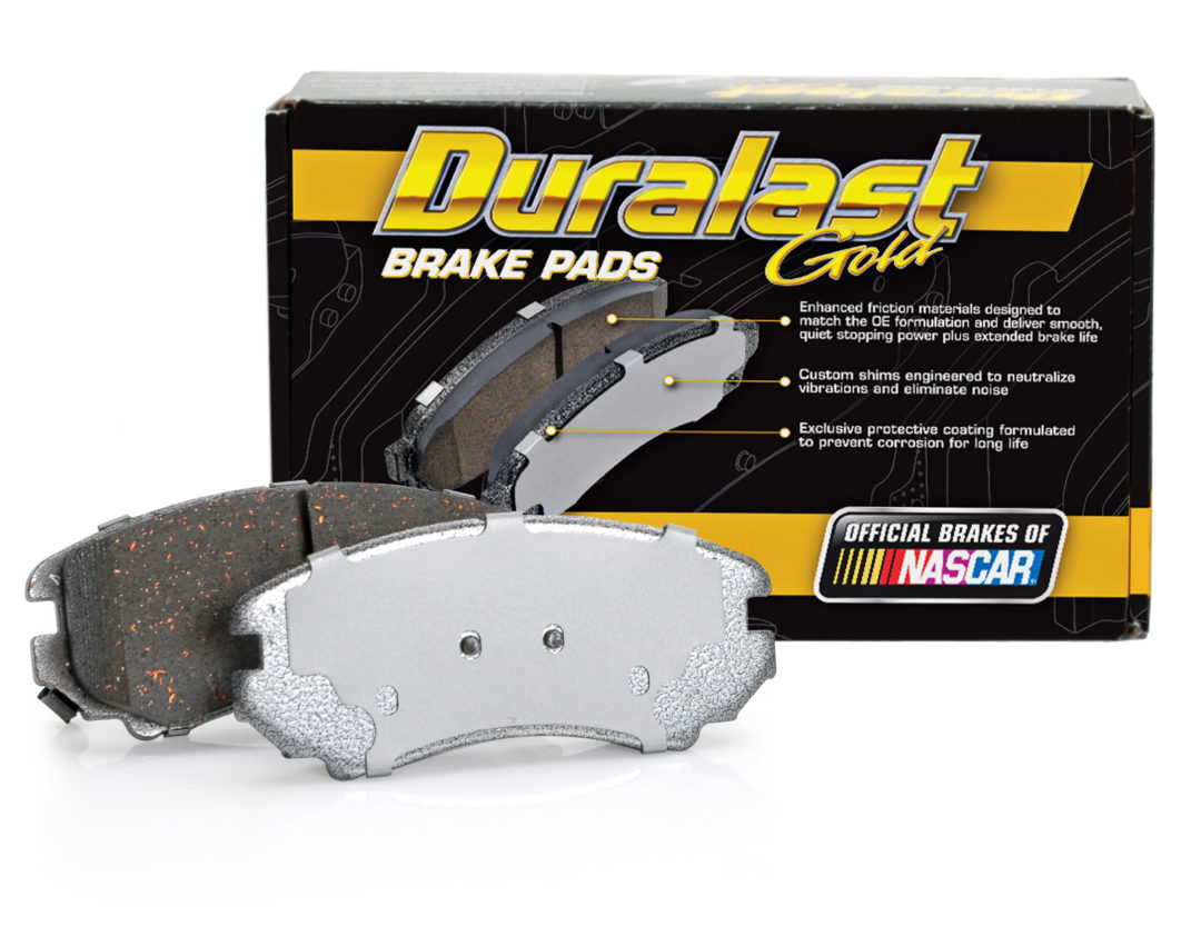 Duralast Gold brake pads product image - the official brakes of NASCAR.