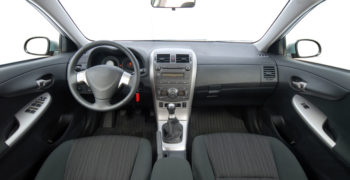 clean winter car interior