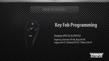 Image for How To Program Dorman Key Fobs For Subarus