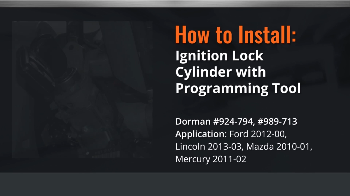Image for Ford Ignition Lock Cylinder Kit With Programming Tool Installation Video