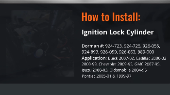 Image for How To Install Dorman's 924-723 & 924-725 GM Ignition Switch Lock Cylinder