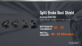 Image for How To Install Dorman's 924-693 Split Brake Dust Shield