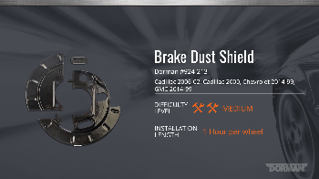 Image for How To Install Dorman's Brake Dust Shield on GM Trucks