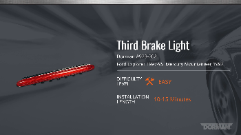 Image for How To Install Dorman's Third Brake Lamp on Fords
