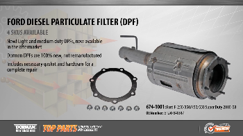 Image for Dorman's Ford Diesel Particulate Filter - Top Parts
