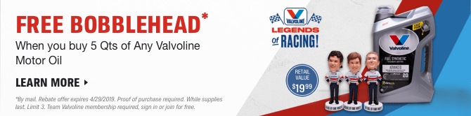 Deals Autozone Free Bobblehead Valvoline