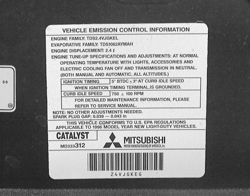Mitsubishi Galant, Mirage, Diamante 1990-2000 Vacuum Diagrams Repair Guide
