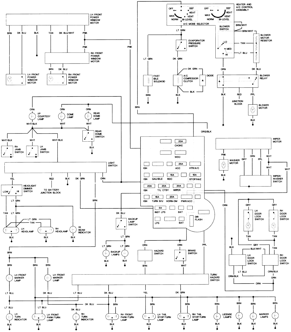 1993 S10 Cluster Wiring Diagram