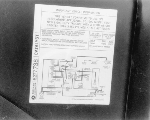 Chrysler Full-Size Trucks 1989-1996 Vacuum Diagrams Repair Guide