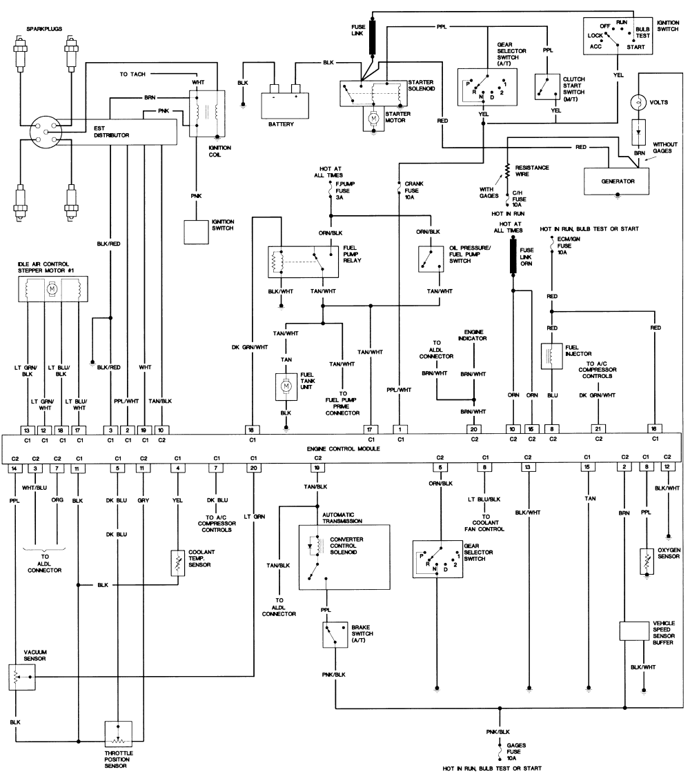 Gm Firebird 1982 1992 Wiring Diagrams Repair Guide Autozone