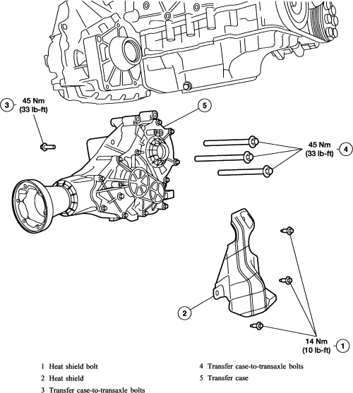Mazda Tribute 2001-06 Transfer Case Removal & Installation Repair Guide Except 2.0L Engine w/2.0L Engine