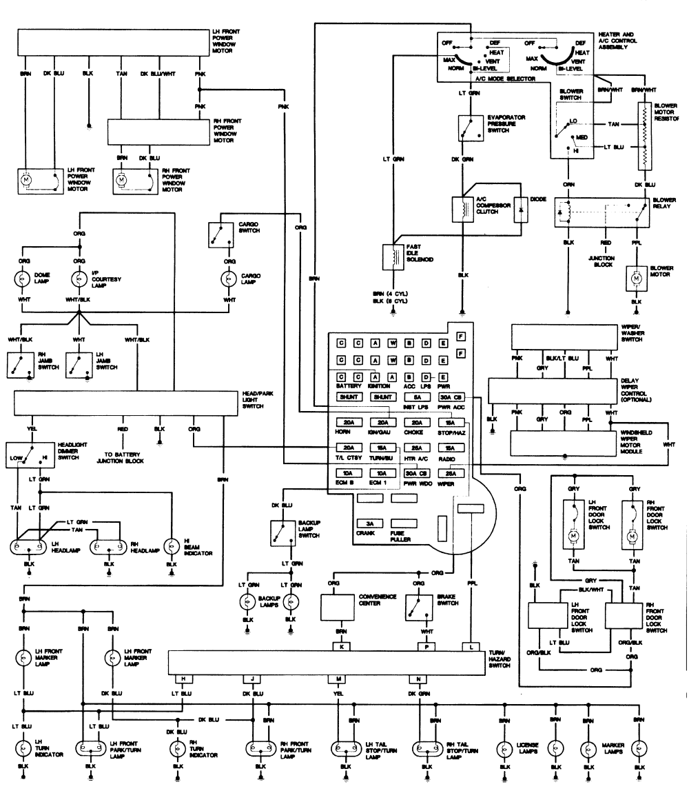 Chevy S10, S15, and GMC Sonoma Pick-Ups 1982-1993 Repair Manual Wiring