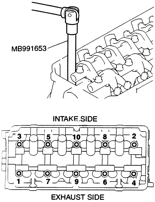 Mitsubishi Car 1999-05 Cylinder Head Repair Guide Removal and Installation