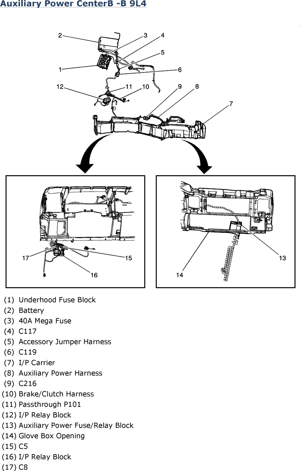 2003 Cadillac Escalade Rear Wiring Harness Junction Database - Wiring